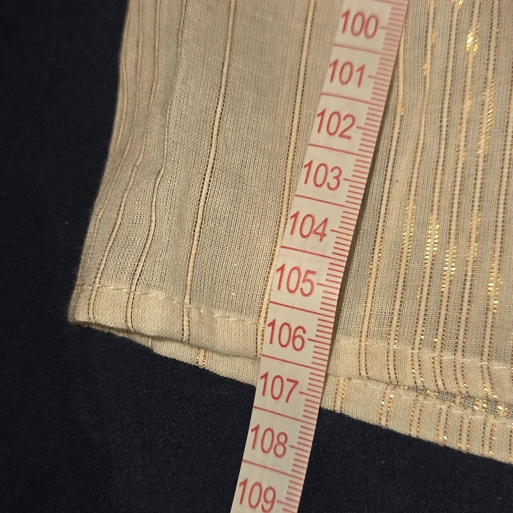 Elegant Cream and Gold Dress Sundress, Boho, Western Sz - Picture 2 of 5
